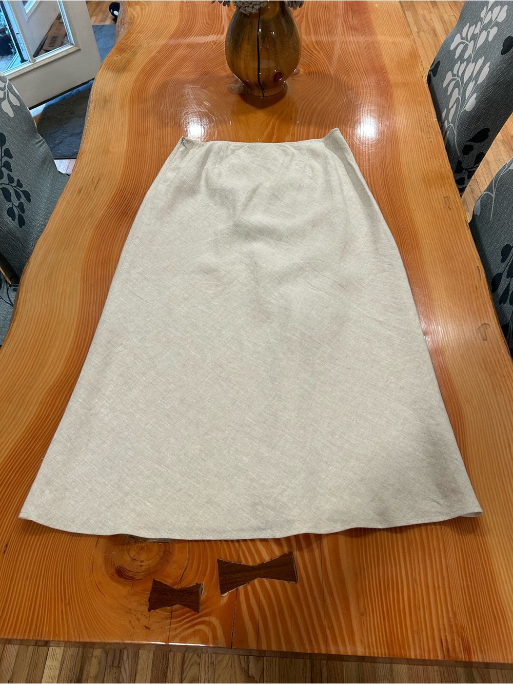 Lands' End Cream A-Line Women's Skirt